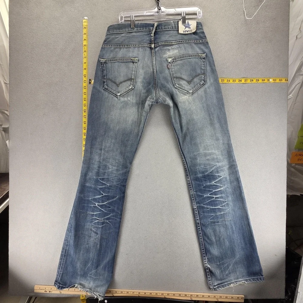 Vintage Levis Engineered Jeans Mens 33x34 Blue Star Honeycomb Zip Fly